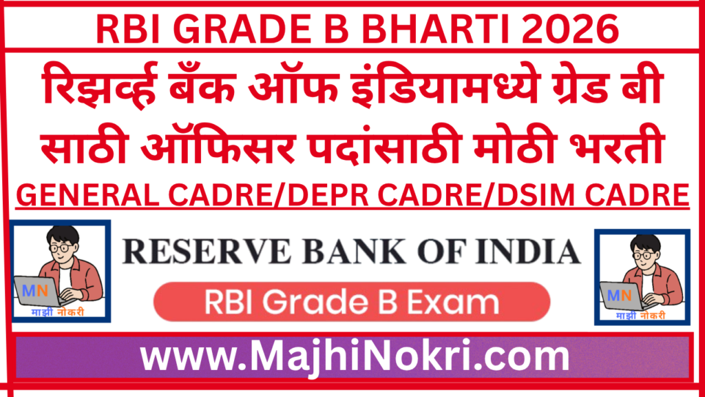 RBI Grade B Bharti 2026 Official Notification and Recruitment Details for 60 Officer Posts