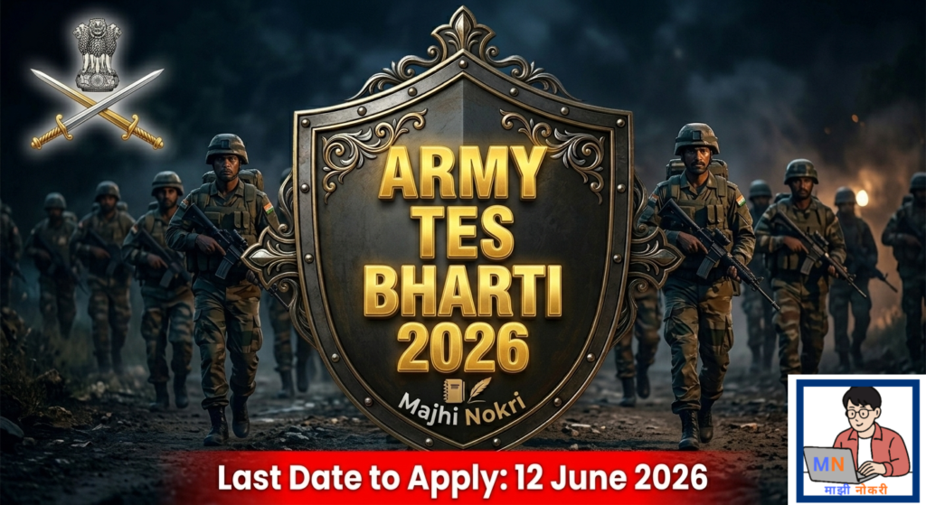 Indian Army TES 56 Bharti 2026 recruitment banner by Majhi Nokri