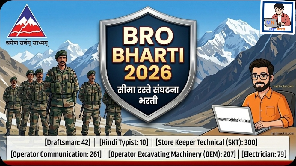 BRO Bharti 2026 Notification and Vacancy Details Banner by Majhi Nokri